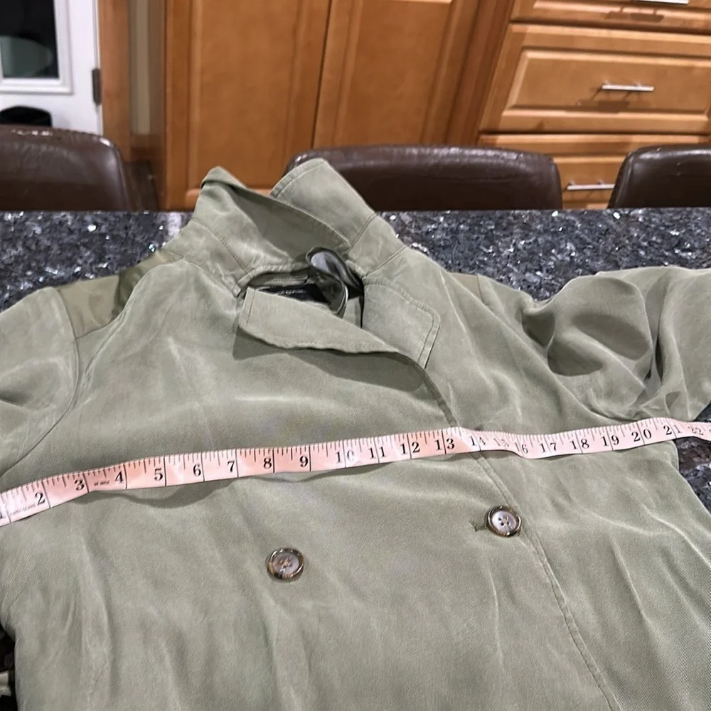 Banana Republic Women’s Olive Green Belted Long Line Trench Coat